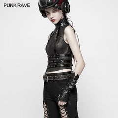 WS-278 Men And Women Diablo Assassin Punk Rivet Leather Buckles Gloves Arm Warmers?-??Punk Rave Clothing