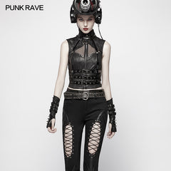 WS-278 Men And Women Diablo Assassin Punk Rivet Leather Buckles Gloves Arm Warmers?-??Punk Rave Clothing