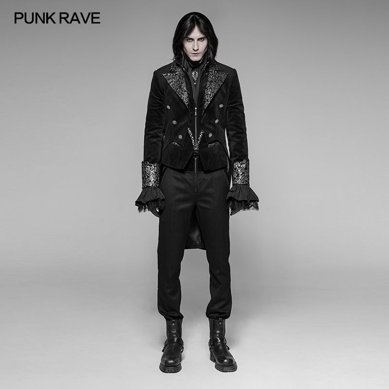 WY-947 Gothic Gorgeous Velvet Swallowtail Coat Jacket?-??Punk Rave Clothing