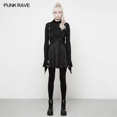 OYQ-016 Punk Suede Personality High Waisted Suspender Skirt For Girls?-??Punk Rave Clothing