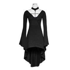 PQ-203 Dark Witch Sexy Irregular Hem Front Cross Gothic Dresses?-??Punk Rave Clothing