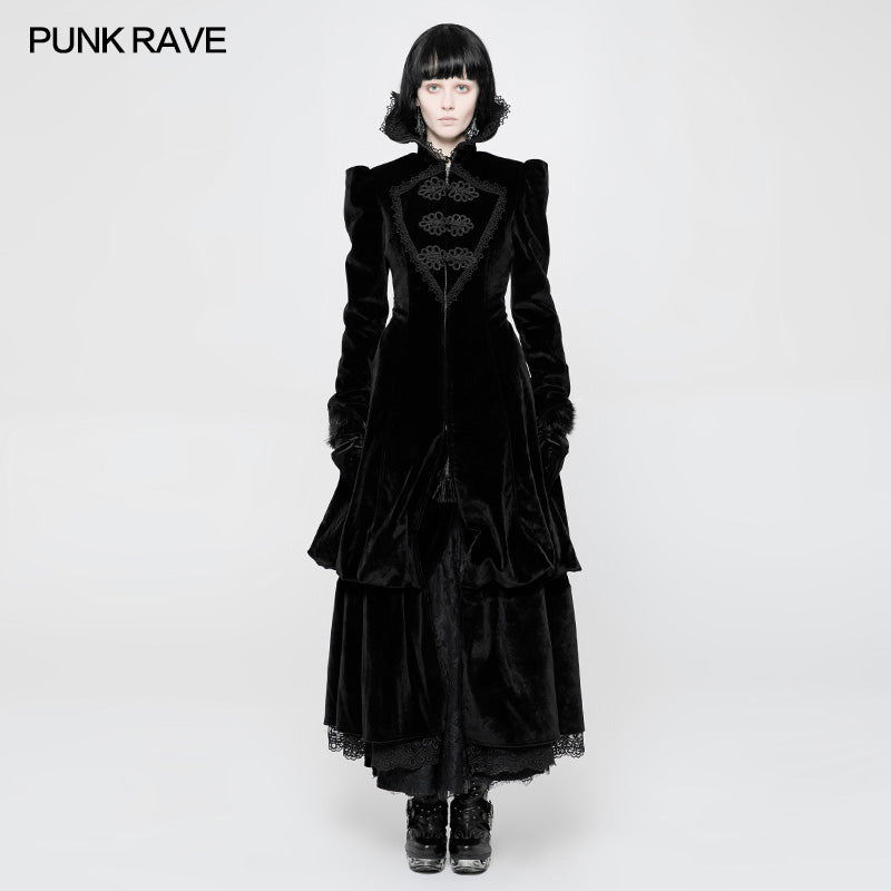 WY-895 Gorgeous Victorian Royal Vintage Layered Gothic Coat With Stand Collar?-??Punk Rave Clothing
