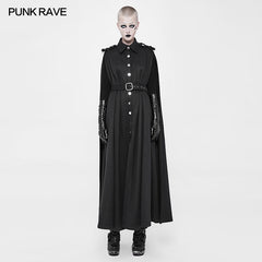WY-885 Punk Long Military Uniform Woolen Cloak Coat For Women?-??Punk Rave Clothing