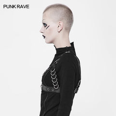 WS-257 Punk Metal Leather Chest Harness Accessories?-??Punk Rave Clothing