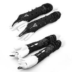 WS-265 Gothic black Phoenix Velvet Gloves Vintage Armwarmers Accessories?-??Punk Rave Clothing