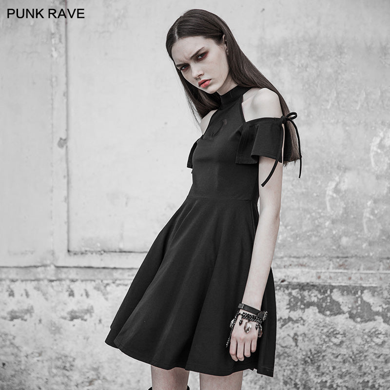 OPQ-313 Gothic Astrology Series Moon Magic Halter Neck Dress?-??Punk Rave Clothing