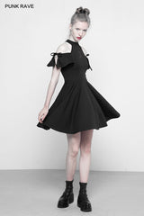 OPQ-313 Gothic Astrology Series Moon Magic Halter Neck Dress?-??Punk Rave Clothing