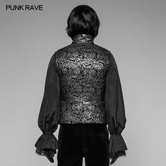 WY-923 Alchemist Gothic Waistcoat Imtation Metal Jacquard Vest?-??Punk Rave Clothing