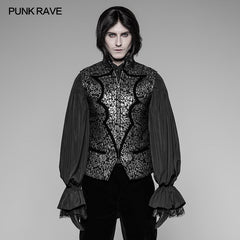 WY-923 Alchemist Gothic Waistcoat Imtation Metal Jacquard Vest?-??Punk Rave Clothing