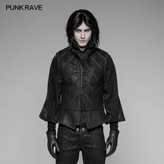 WY-917 Victorias Vintage Court Gothic Vest Stand Collar Waistcoat?-??Punk Rave Clothing