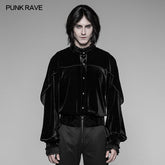 WY-926 Dracula Dark Gorgeous Vintage Velvet Gothic Shirt?-??Punk Rave Clothing