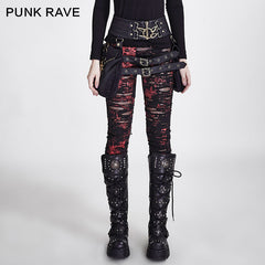 Hot Sale K-099 Broken Mesh For Women Gothic Pants/leggings?-??Punk Rave Clothing