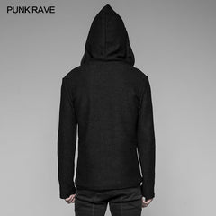 WM-044 Dark Evil Dragon Pullover Mosaic Punk Hoodies For Men?-??Punk Rave Clothing