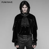 WS-269 Dracula Gothic Lace Silk Embroidered Collar Scarf With Faux Fur Accessories?-??Punk Rave Clothing