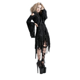 M-025 Women Punk Style Lace Gothic black Long Sweater?-??Punk Rave Clothing