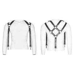WS-272 Personality Punk Leather Cross Shoulder Strap Suspenders Accessories?-??Punk Rave Clothing
