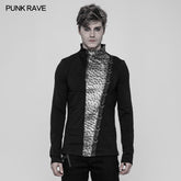 WT-533 Steampunk Metal Rivet Embossing Knitting T-shirt For Men?-??Punk Rave Clothing