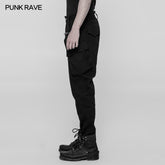 WK-340 Mens Punk Double Pocket Low Crotch Pants Personality Trousers?-??Punk Rave Clothing