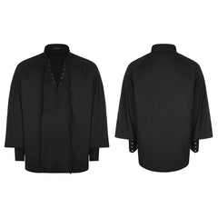 WY-848 Mens Retro Gothic Long Sleeve Shirt With Disa Floret Collar Design?-??Punk Rave Clothing