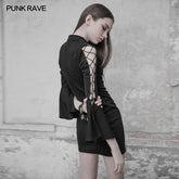 OPQ-403 Sexy V Collar Tight Hip Gothic Dress With Flare Sleeve Roping Design?-??Punk Rave Clothing