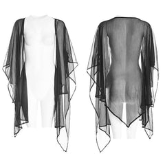 OPY-318 Women Daily Chiffon Shawl black Suntan-Proof Wear Tops?-??Punk Rave Clothing