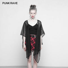 OPY-318 Women Daily Chiffon Shawl black Suntan-Proof Wear Tops?-??Punk Rave Clothing
