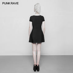 OPQ-340 Sexy Hollow A Pendulum Slim Knitted Gothic Dress?-??Punk Rave Clothing
