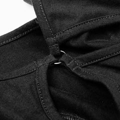 OPQ-343 Gothic Sexy black Low Neck Knit Backless Dress?-??Punk Rave Clothing