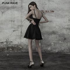 OPQ-359 Lovely Strap Ruffle Lace Tube Dress With Smocking Back Design?-??Punk Rave Clothing