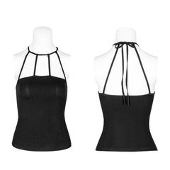 OPT-224 Womens Minimalist Punk Top Sexy Slim Strap Vest Sleeveless T-shirt?-??Punk Rave Clothing