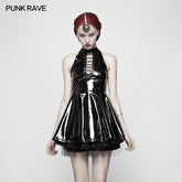 WQ-374 Sexy Punk Midnight Seduction Sleeveless Miniskirt?-??Punk Rave Clothing