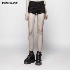 WK-350 Steam Punk Slim Fit Mesh Ultra-Shorts?-??Punk Rave Clothing