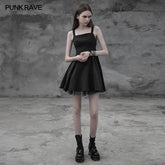 OPQ-312 Punk Tie Rope Thick Chiffon Design Dress?-??Punk Rave Clothing