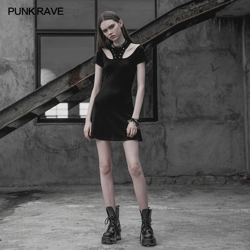 OPQ-318 Punk Rave Corn Tie Rope Knitted Dress?-??Punk Rave Clothing