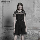 OPQ-381 The black Swan Fairy Lace Mesh Dress?-??Punk Rave Clothing