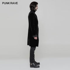 OY-867 Gothic Mens Simple Long Sleeve Three-quarter Coat?-??Punk Rave Clothing