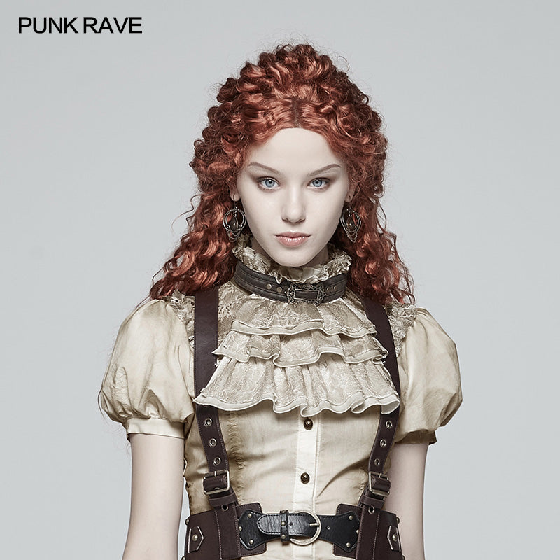 WS-292 Steampunk Necklines Vintage Ruffled Collar?-??Punk Rave Clothing