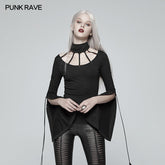 WT-537 Goth Bat Messenger Knitted Long Sleeves T-shirt?-??Punk Rave Clothing