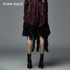 Q-079 Sexy Women black Irregular Gothic Skirt?-??Punk Rave Clothing