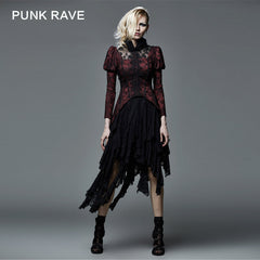 Q-079 Sexy Women black Irregular Gothic Skirt?-??Punk Rave Clothing