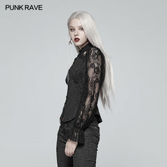 WY-969 Gorgeous Gothic Lace Shirt Long Sleeve Vintage Blouse?-??Punk Rave Clothing