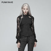 WY-969 Gorgeous Gothic Lace Shirt Long Sleeve Vintage Blouse?-??Punk Rave Clothing