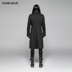 WY-997 Steampunk Mens Mid-length Coat?-??Punk Rave Clothing