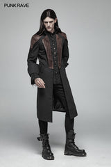 WY-997 Steampunk Mens Mid-length Coat?-??Punk Rave Clothing