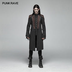 WY-997 Steampunk Mens Mid-length Coat?-??Punk Rave Clothing