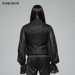 WY-996 Mens black Victorian Gothic Jacquard Vest?-??Punk Rave Clothing