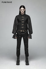 WY-996 Mens black Victorian Gothic Jacquard Vest?-??Punk Rave Clothing
