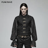 WY-996 Mens black Victorian Gothic Jacquard Vest?-??Punk Rave Clothing
