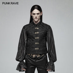 WY-996 Mens black Victorian Gothic Jacquard Vest?-??Punk Rave Clothing