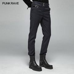 WK-358 Gentleman Punk Simple Trousers?-??Punk Rave Clothing